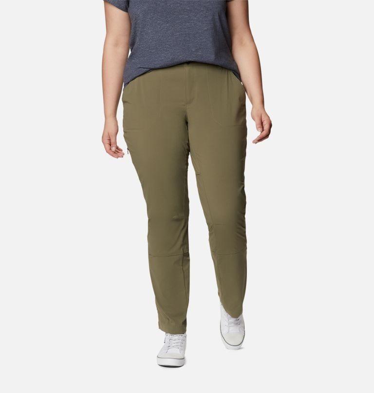 Pantaloni Columbia Saturday Trail Stretch Dama Masline Verzi | Plus Size GXQMZ8A10